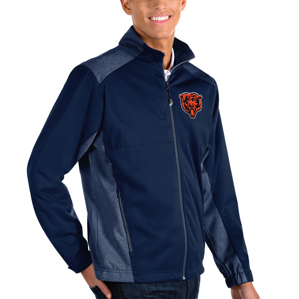 Chicago Bears Antigua Bear Head Revolve Full-Zip Jacket - Navy