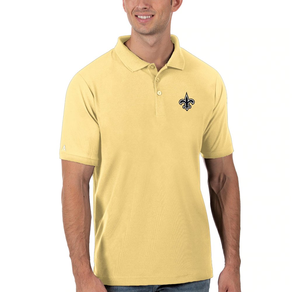 New Orleans Saints Antigua Legacy Pique Polo - Gold