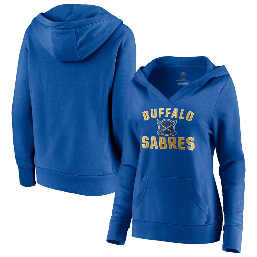 Buffalo Sabres Fanatics Branded Women's Special Edition Victory Arch V-Neck Pullover Hoodie - Royal