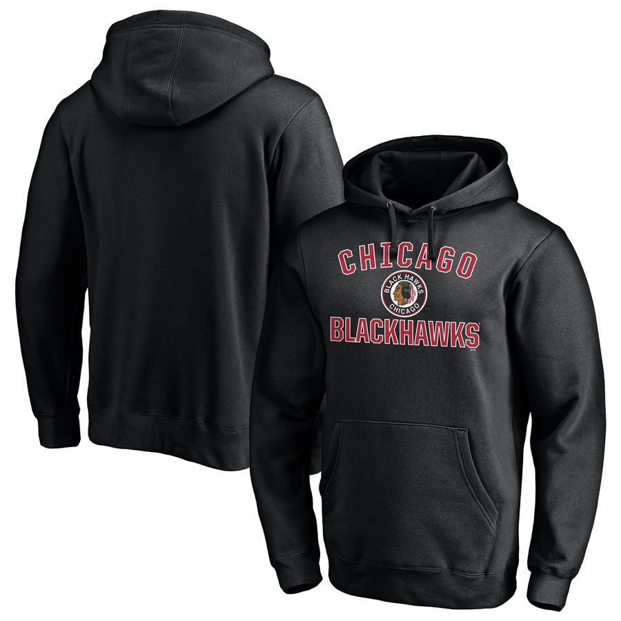 Chicago Blackhawks Fanatics Branded Special Edition Victory Arch Pullover Hoodie - Black