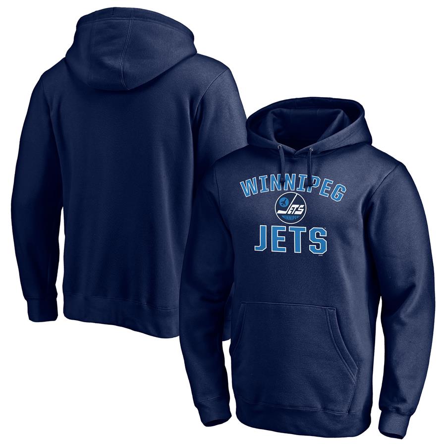 Winnipeg Jets Fanatics Branded Special Edition Victory Arch Pullover Hoodie - Navy
