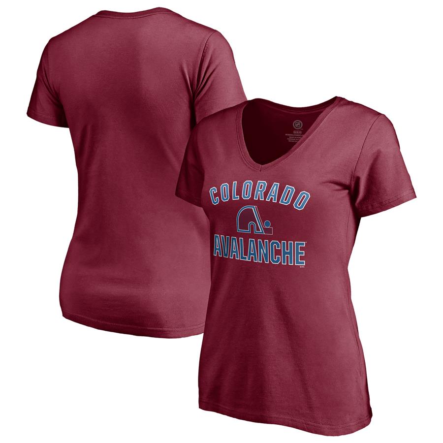 Colorado Avalanche Fanatics Branded Women's Special Edition Victory Arch V-Neck T-Shirt - Blue