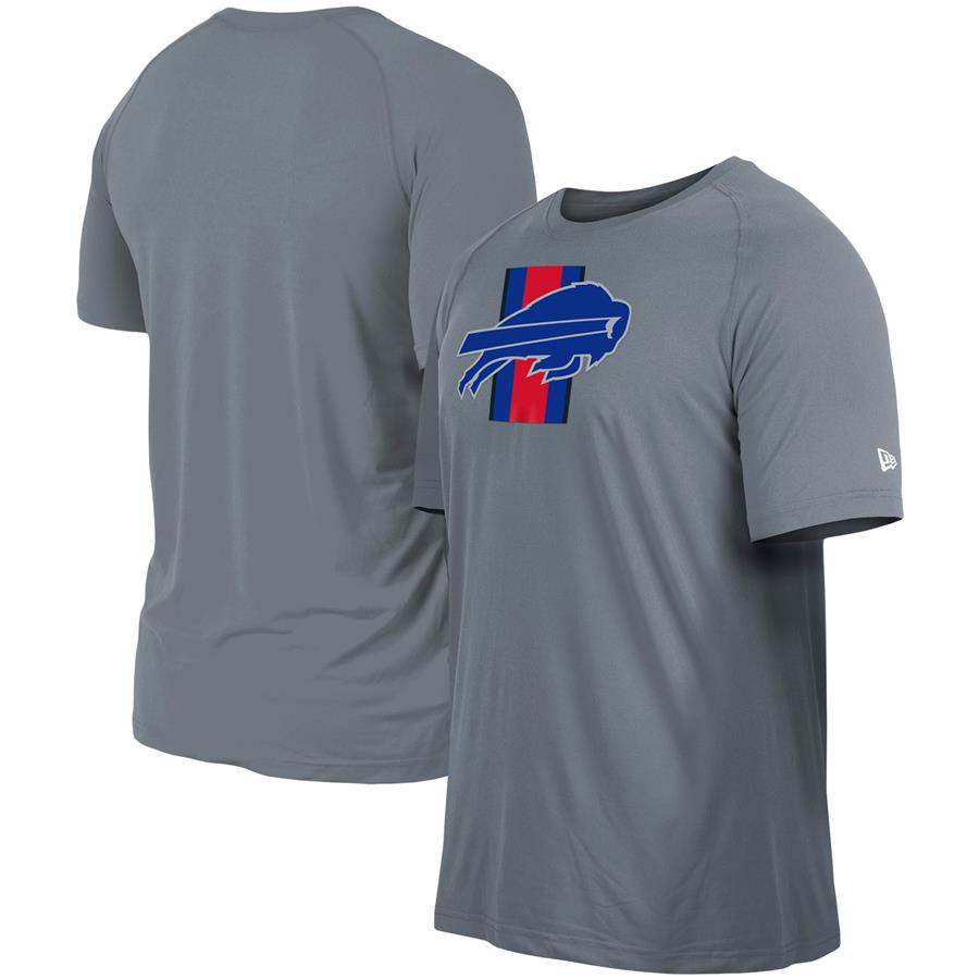Buffalo Bills New Era Training Camp Raglan T-Shirt - Gray