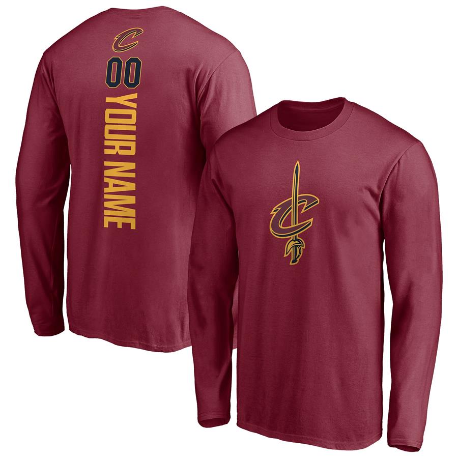 Cleveland Cavaliers Fanatics Branded Playmaker Personalized Name & Number Long Sleeve T-Shirt - Wine