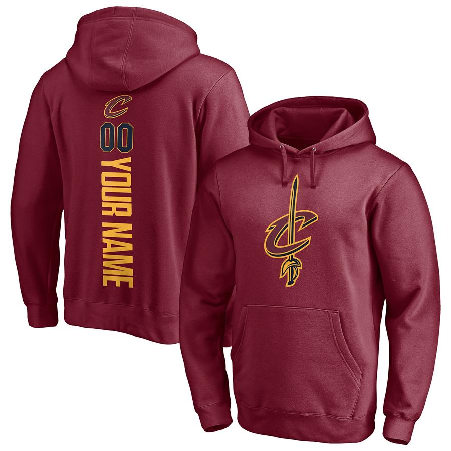 Cleveland Cavaliers Fanatics Branded Playmaker Personalized Name & Number Pullover Hoodie - Wine