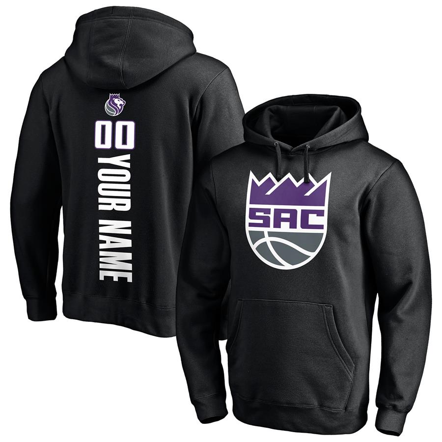 Sacramento Kings Fanatics Branded Playmaker Personalized Name & Number Pullover Hoodie - Black