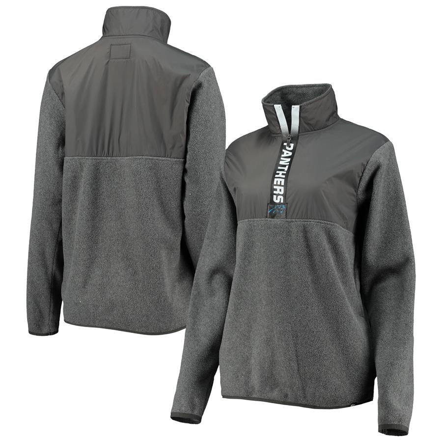 Carolina Panthers '47 Women's Alpine Fleece Half-Zip Sweatshirt - Charcoal