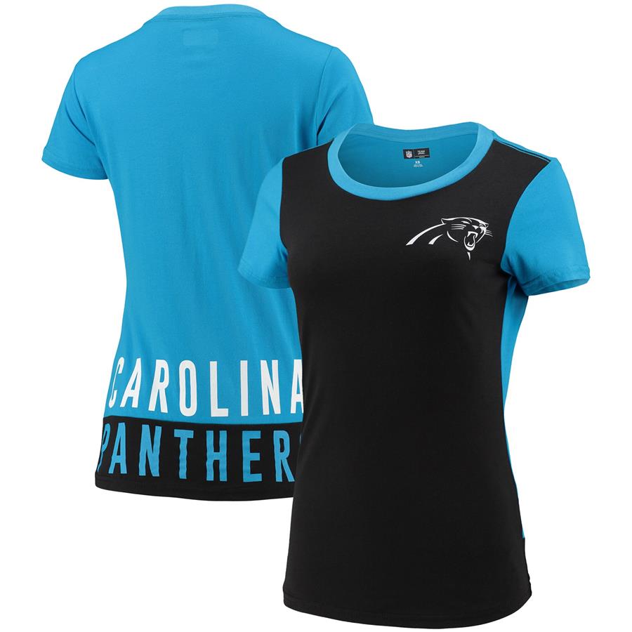 Carolina Panthers G-III Sports by Carl Banks Women's Yard Line T-Shirt - Blue
