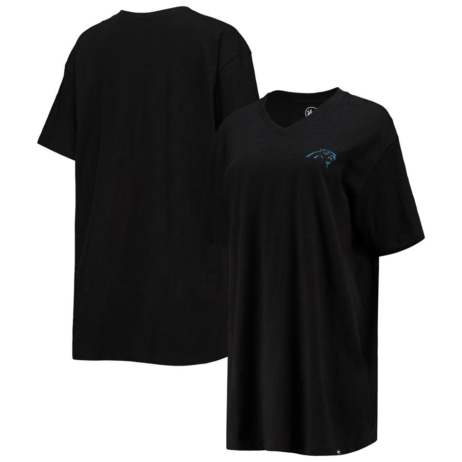 Carolina Panthers '47 Women's Team V-Neck T-Shirt - Black