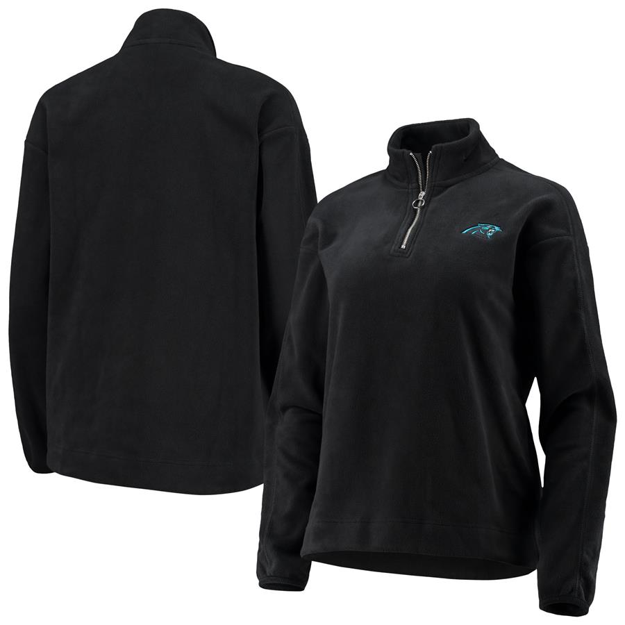 Carolina Panthers Nike Women's Victory Performance Quarter-Zip Jacket - Black
