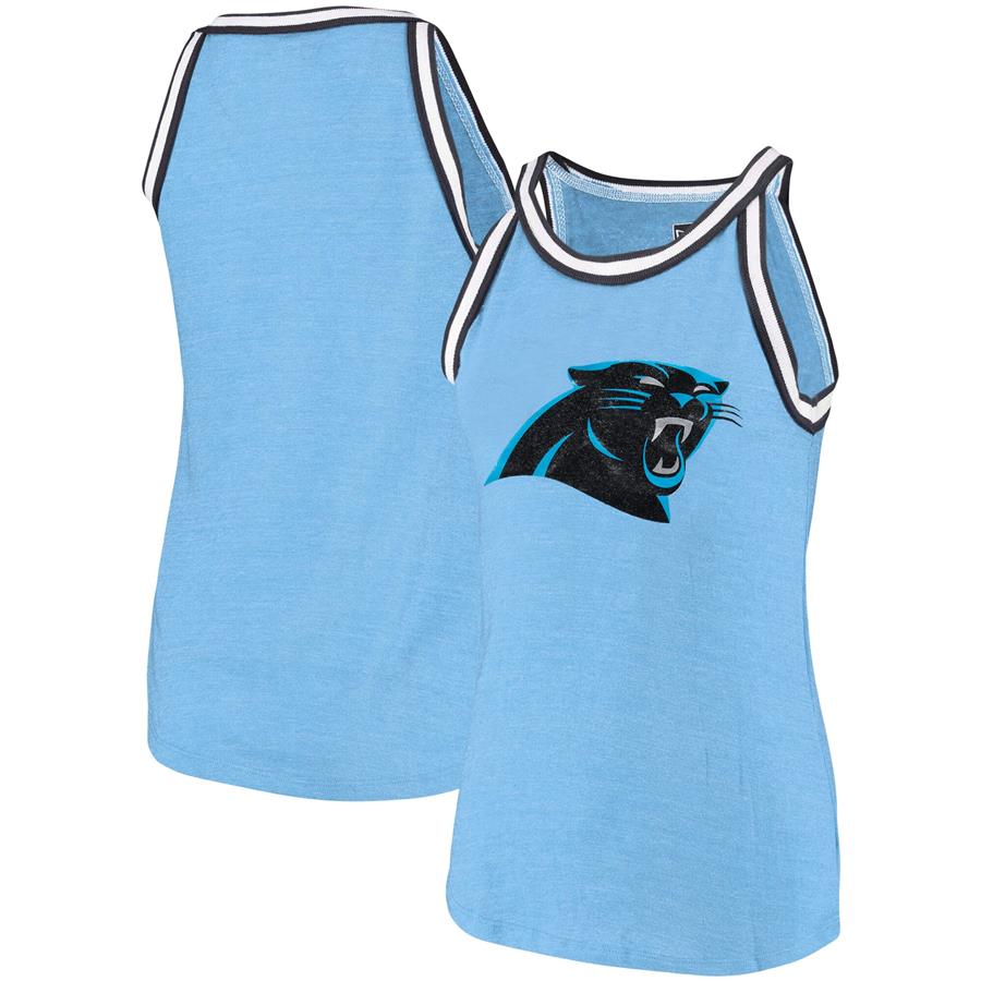 Carolina Panthers 5th & Ocean by New Era Women's Team Tri-Blend Tank Top - Blue