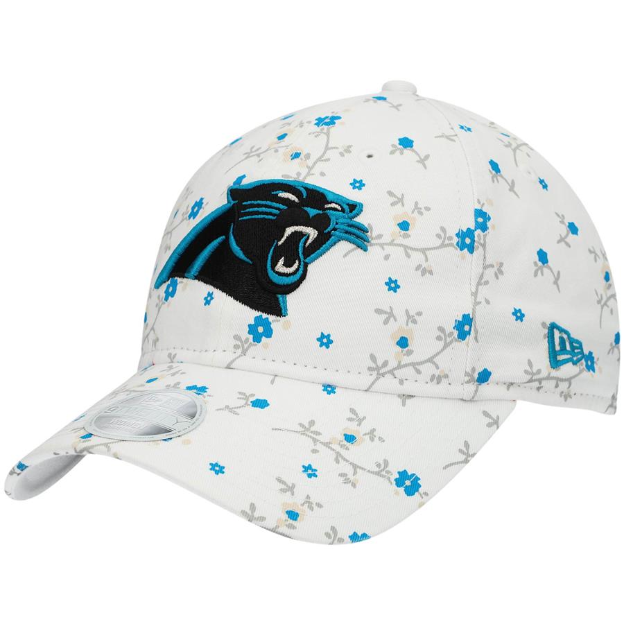 Carolina Panthers Women's Blossom 9TWENTY Adjustable Hat - White