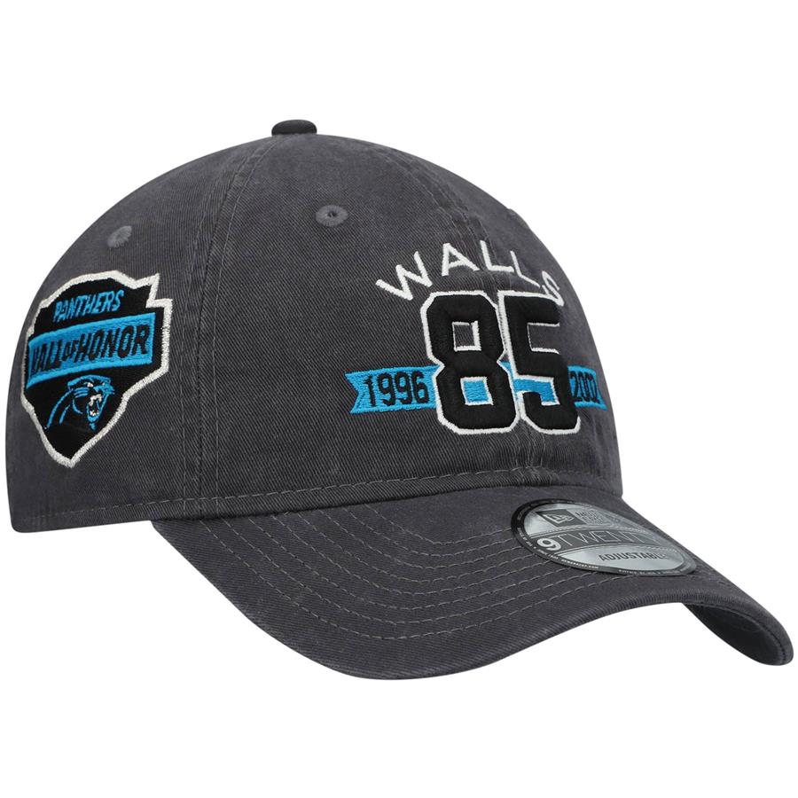 Wesley Walls Carolina Panthers Hall of Honor Player 9TWENTY Adjustable Hat - Charcoal