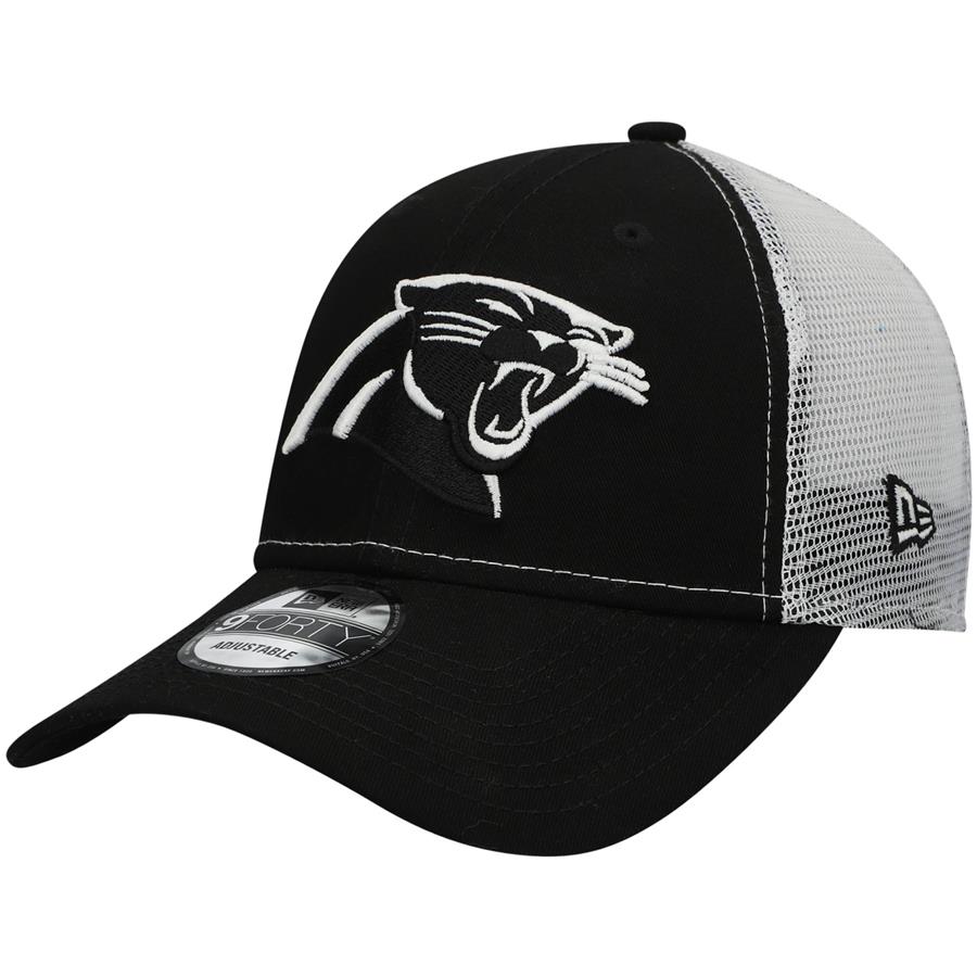 Carolina Panthers New Era 2T Trucker 9FORTY Snapback Hat - Black
