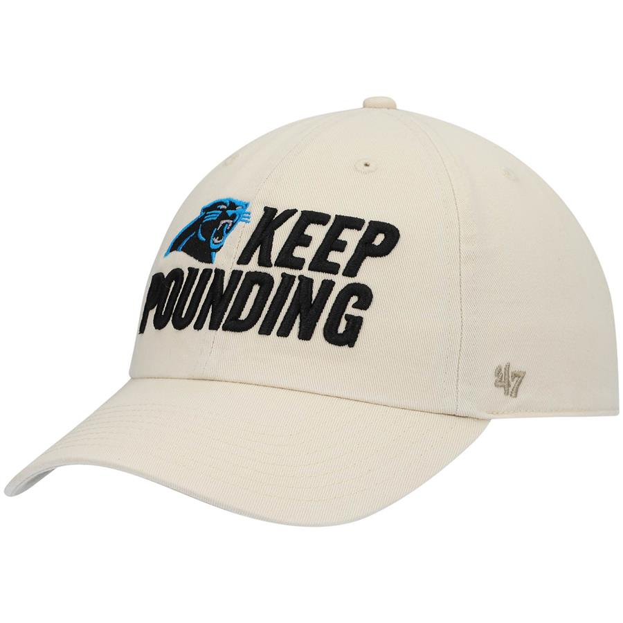 Carolina Panthers '47 Keep Pounding Clean Up Adjustable Hat - Tan