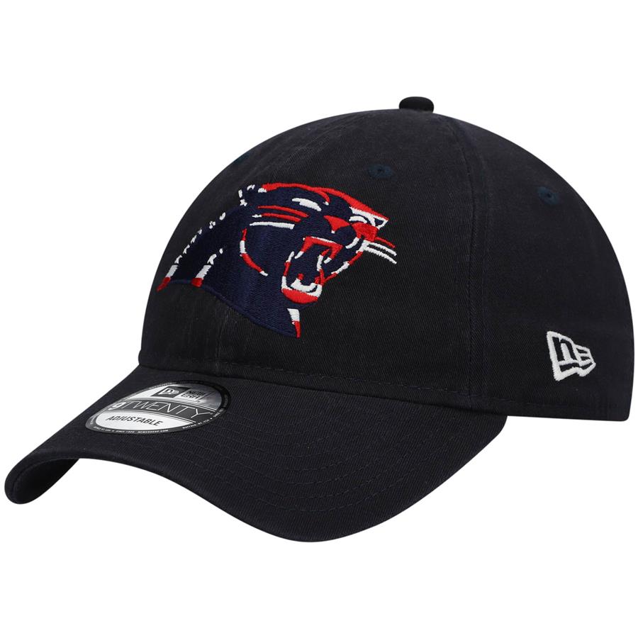 Carolina Panthers New Era Patriotic 9TWENTY Adjustable Hat - Navy