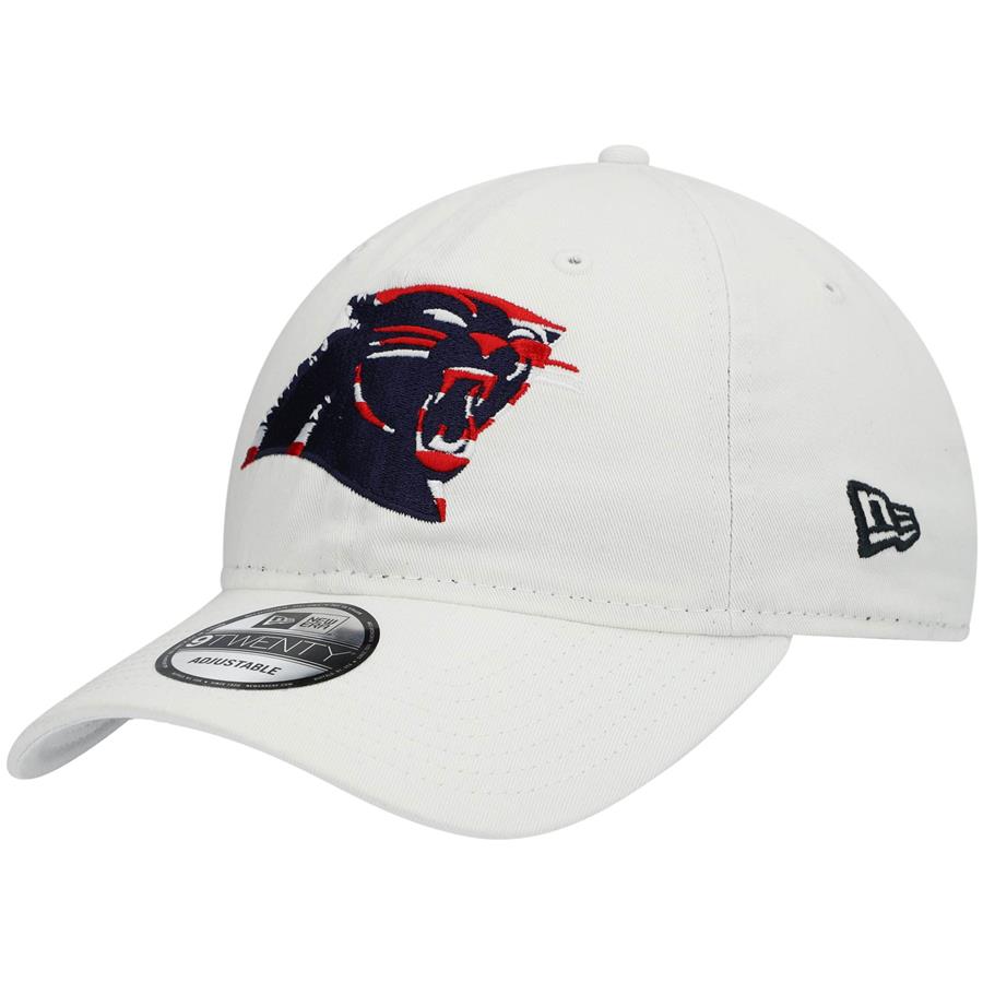 Carolina Panthers New Era Patriotic 9TWENTY Adjustable Hat - White