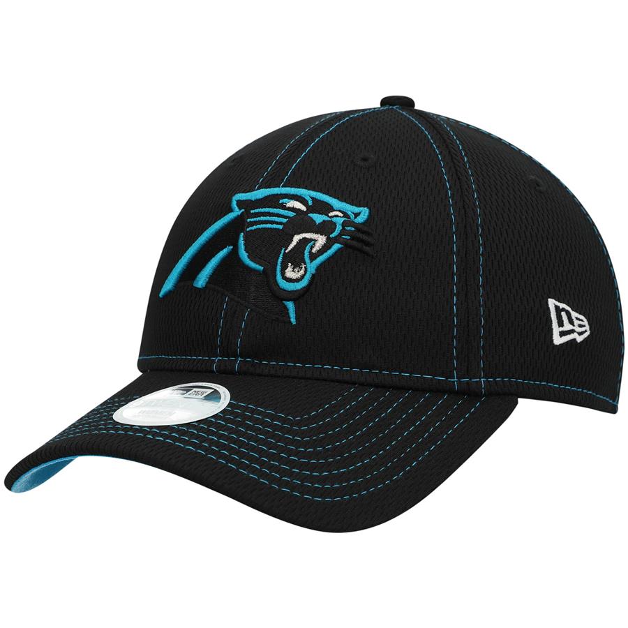 Carolina Panthers New Era Sideline Road 9TWENTY Adjustable Hat - Black