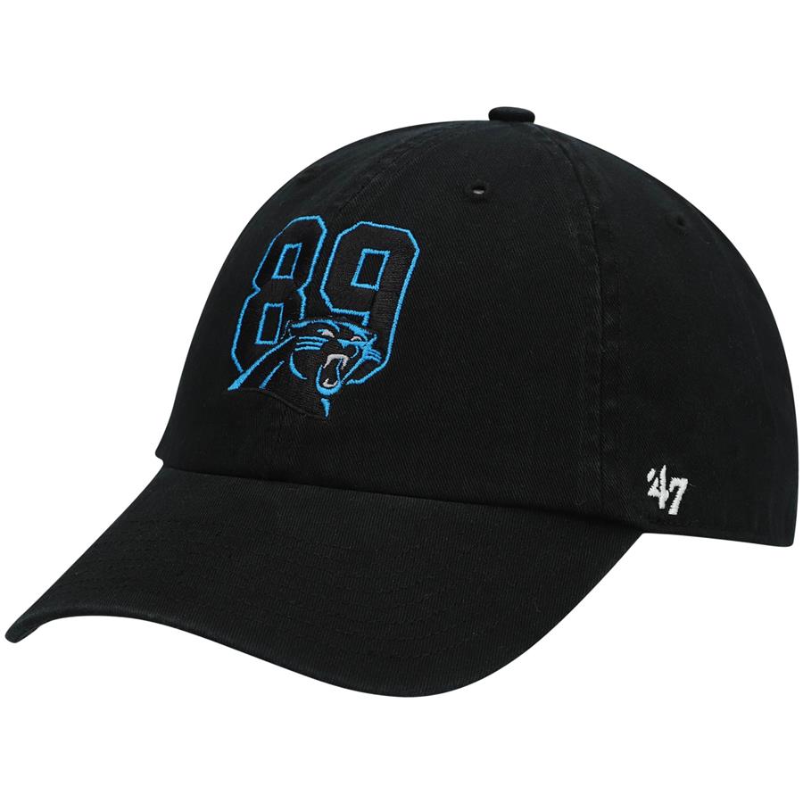 Carolina Panthers '47 Steve Smith Sr. Clean Up Adjustable Hat - Black