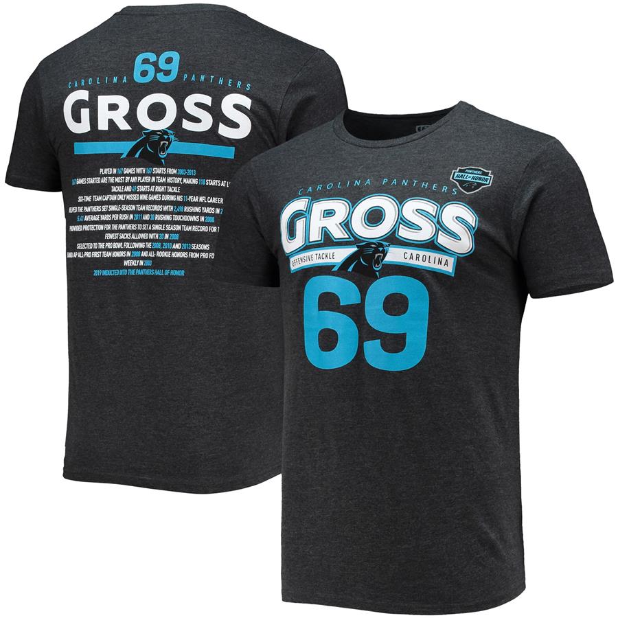 Jordan Gross Carolina Panthers G-III Sports by Carl Banks Hall of Honor Name and Number T-Shirt - Black