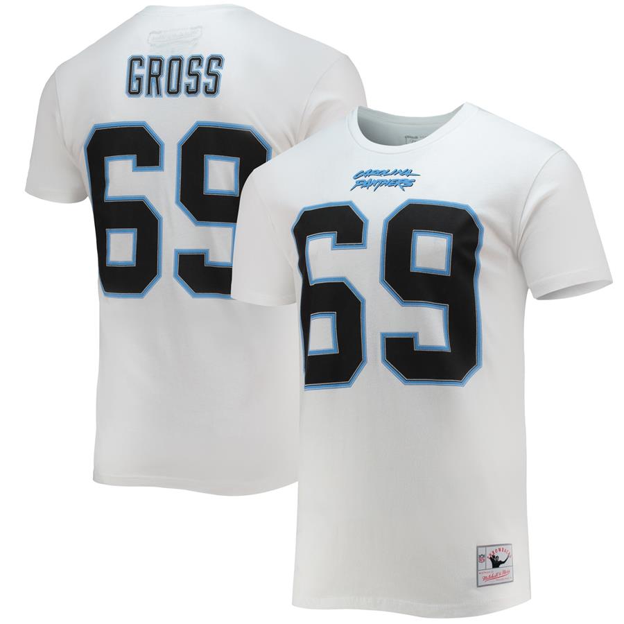 Jordan Gross Carolina Panthers Mitchell & Ness Throwback Name & Number T-Shirt - White