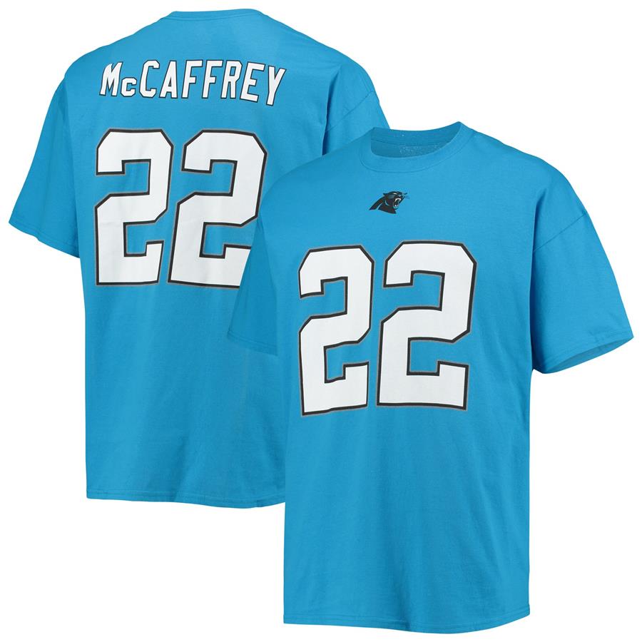 Christian McCaffrey Carolina Panthers Fanatics Branded Name & Number T-Shirt - Blue