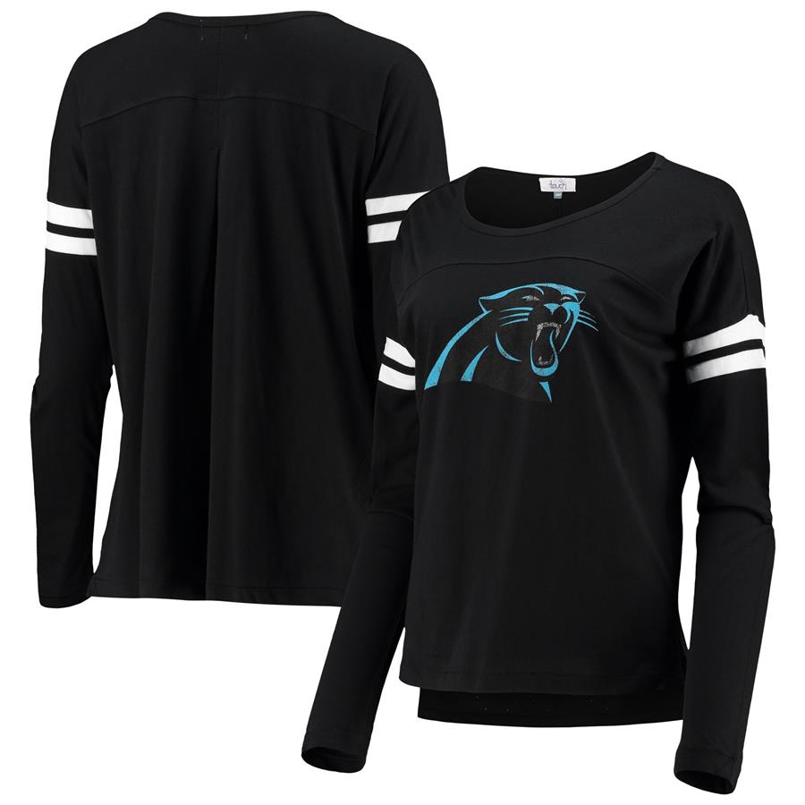 Carolina Panthers Touch by Alyssa Milano Women's Team Free Agent Long Sleeve T-Shirt - Black