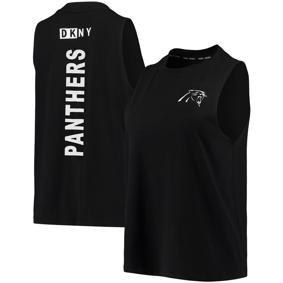 Carolina Panthers DKNY Sport Women's Mia Tank Top - Black