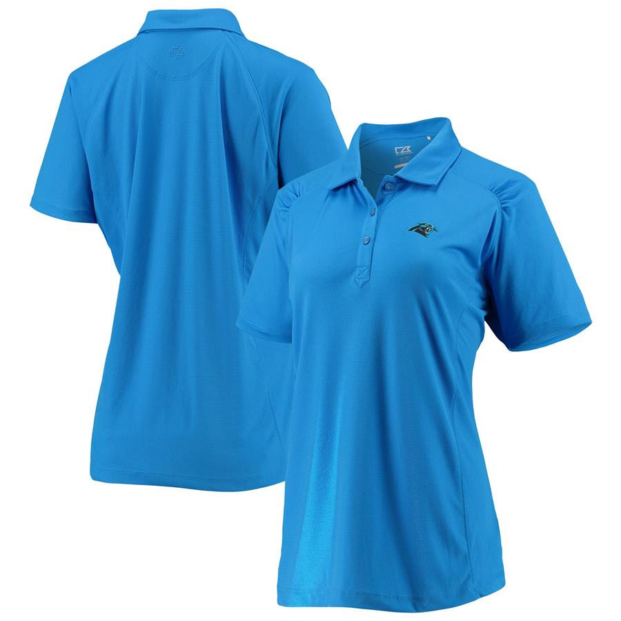 Carolina Panthers Cutter & Buck Women's Northgate DryTec Raglan Polo - Blue
