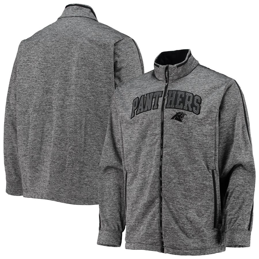Carolina Panthers Antigua Golf Full-Zip Jacket - Heathered Gray