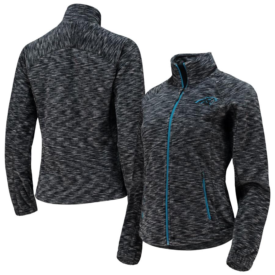 Carolina Panthers G-III Sports by Carl Banks Women's Playoff Raglan Full-Zip Jacket - Charcoal