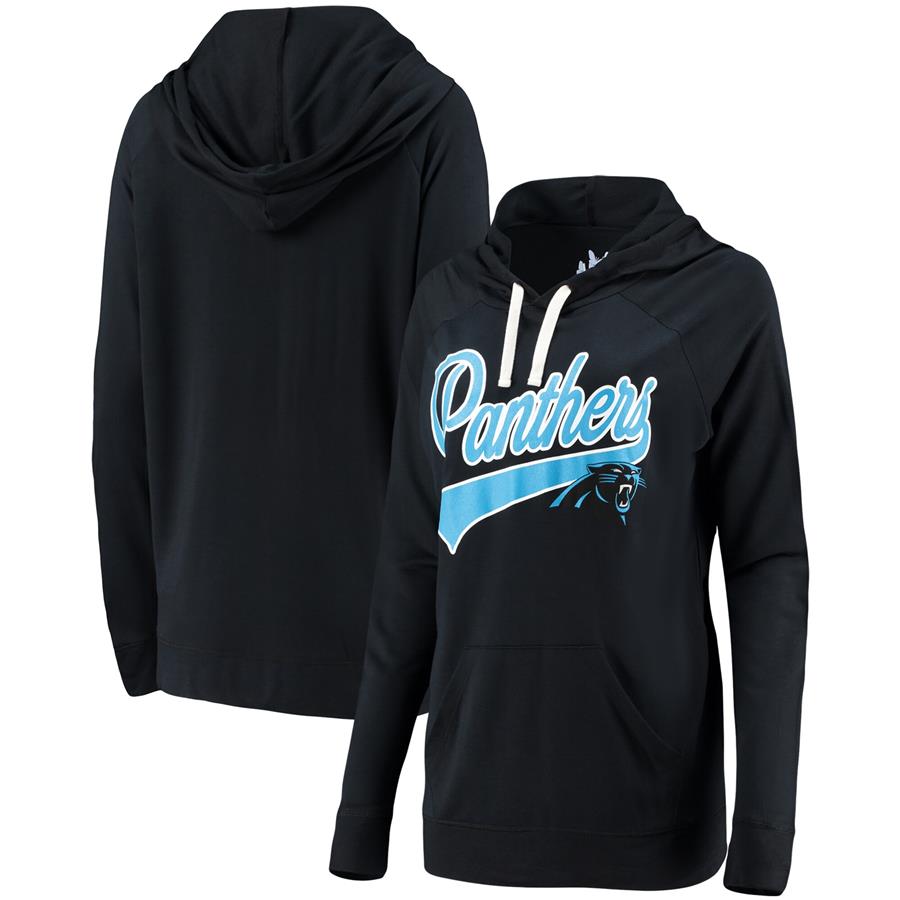 Carolina Panthers Touch by Alyssa Milano Women's Pregame Raglan Hoodie - Black