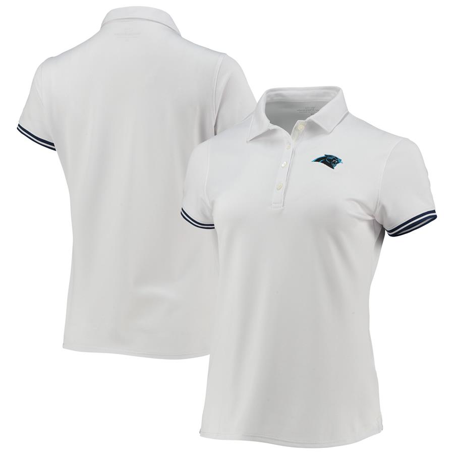 Carolina Panthers Vineyard Vines Women's Solid Pique Polo - White