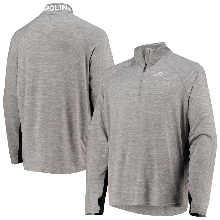 Carolina Panthers '47 Forward Raglan Quarter-Zip Jacket - Gray