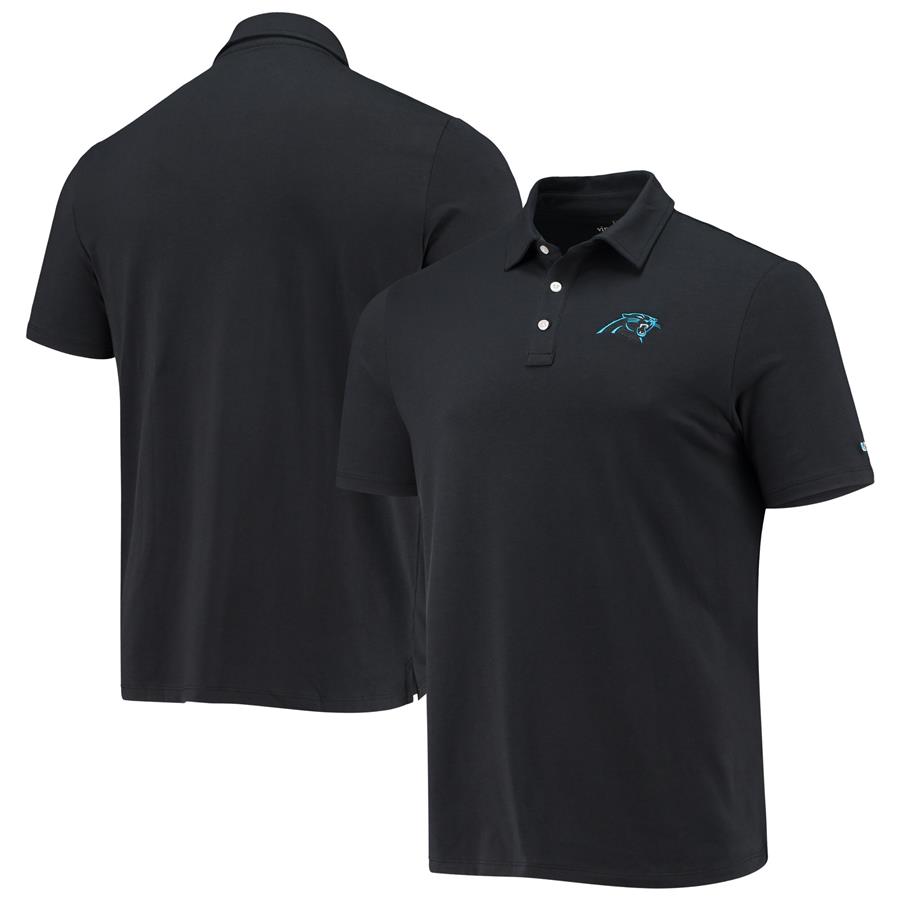 Carolina Panthers Vineyard Vines Edgartown Polo - Black