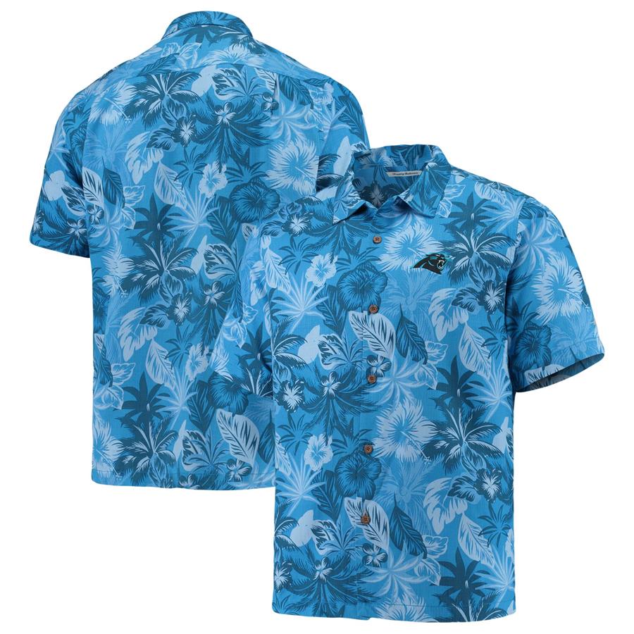Carolina Panthers Tommy Bahama Fuego Full-Button Polo - Blue