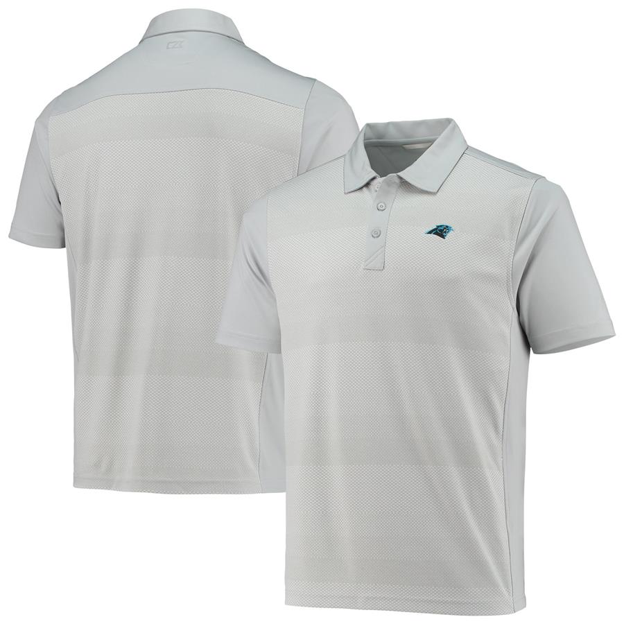 Carolina Panthers Cutter & Buck Crescent DryTec Polo - Gray