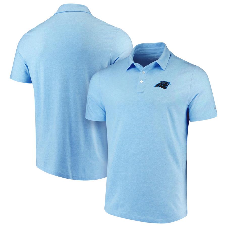 Carolina Panthers Vineyard Vines Pique Stretch II Polo - Blue