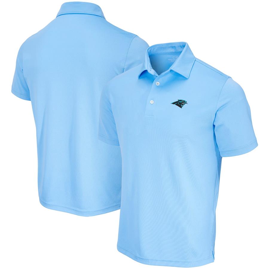 Carolina Panthers Vineyard Vines Solid Tempo Polo - Blue