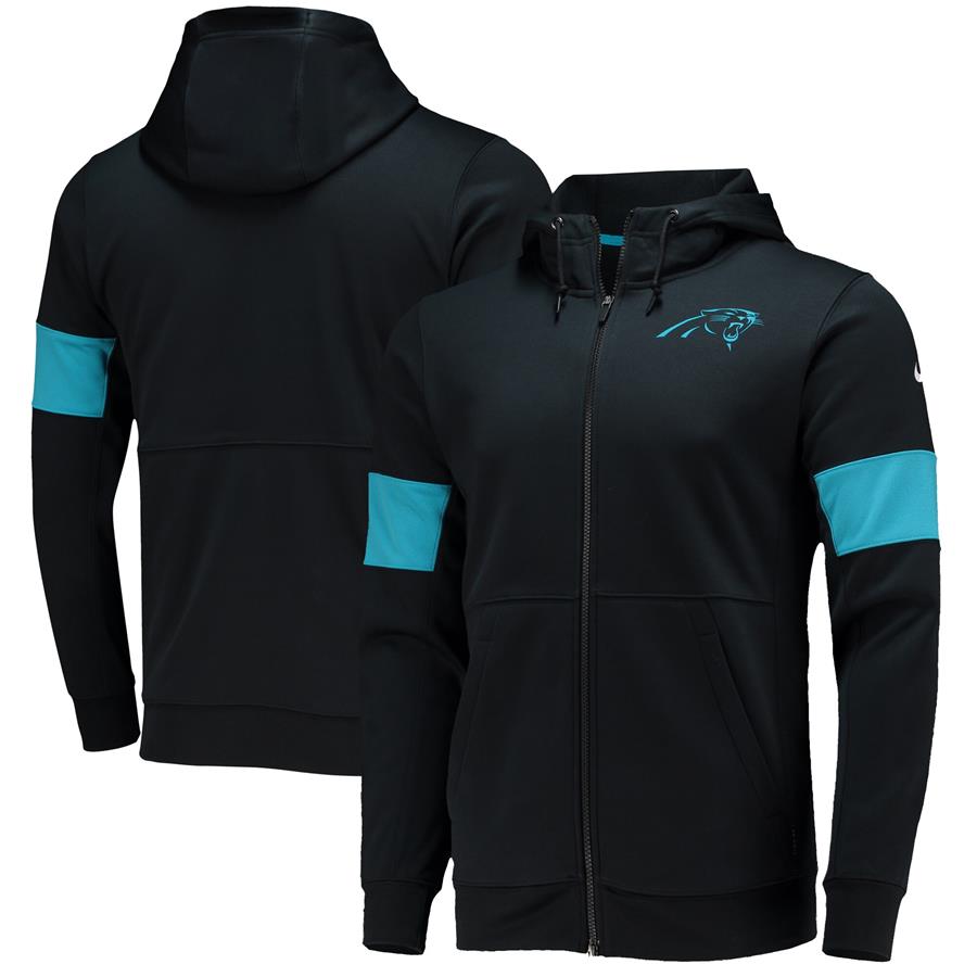 Carolina Panthers Nike Performance Full-Zip Hoodie - Black
