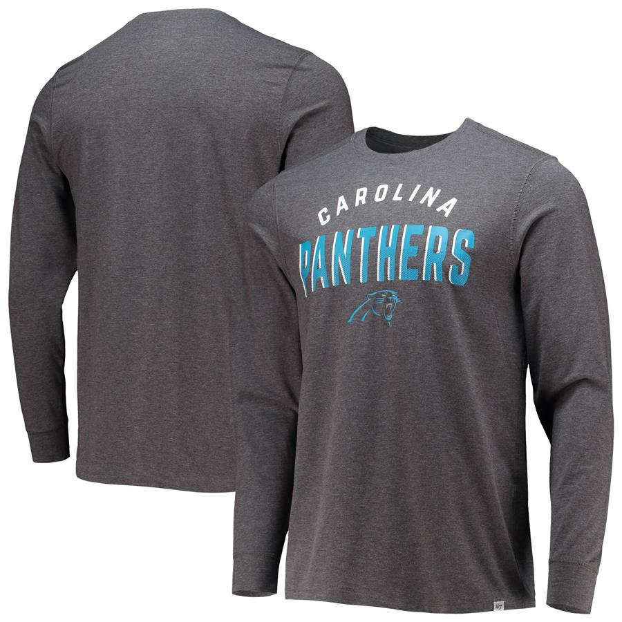 Carolina Panthers '47 Rival Tri-Blend Long Sleeve T-Shirt - Heathered Gray