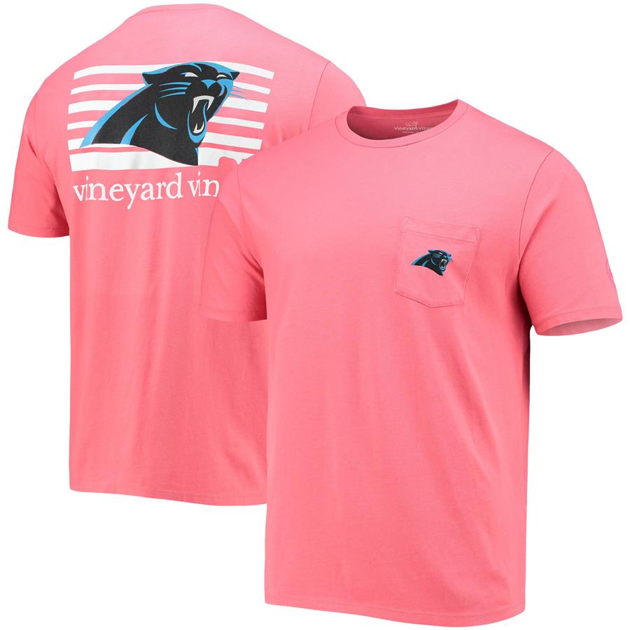 Carolina Panthers Vineyard Vines Block Pocket T-Shirt - Red