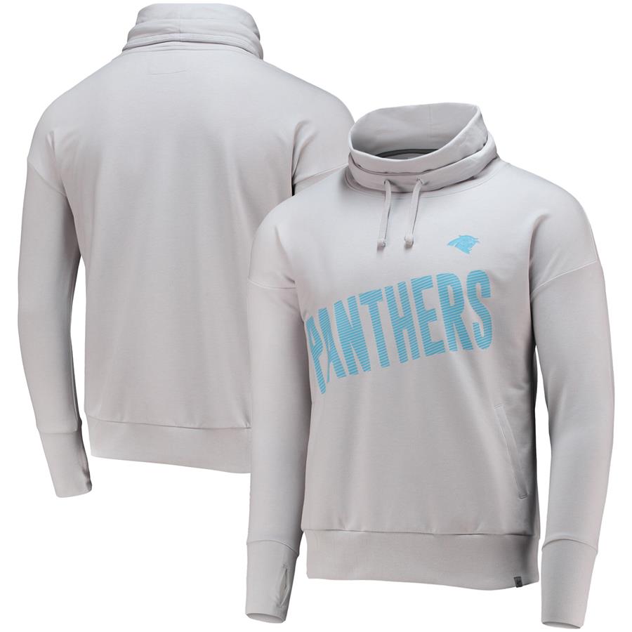 Carolina Panthers '47 Funnel Pullover Tri-Blend Hoodie - Gray