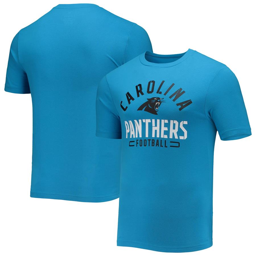 Carolina Panthers Fanatics Branded Battle Arc Tri-Blend T-Shirt - Blue