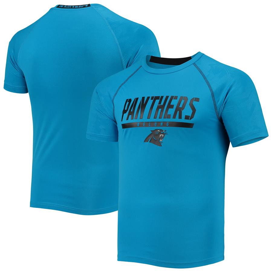 Carolina Panthers Fanatics Branded Defender Mission Raglan T-Shirt - Blue