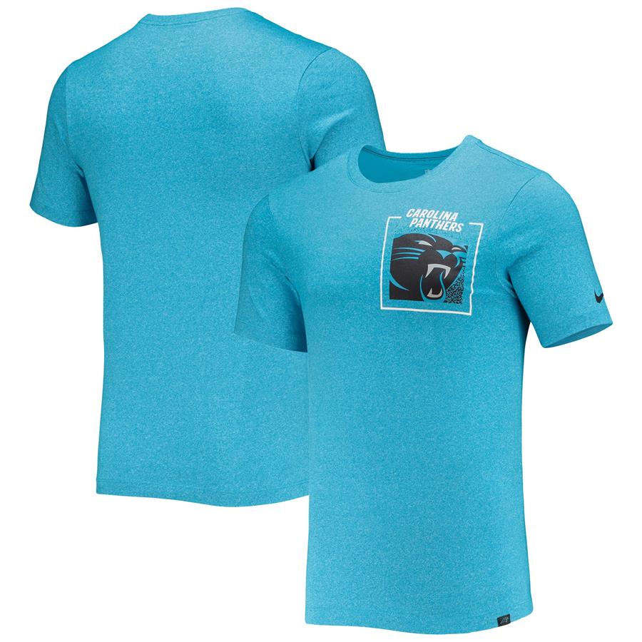 Carolina Panthers Nike Marled Gym Arch T-Shirt - Blue