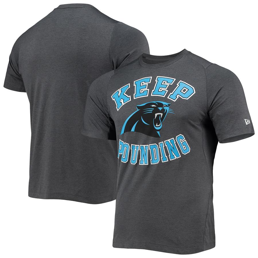Carolina Panthers 5th & Ocean by New Era Keep Pounding T-Shirt - Charcoal