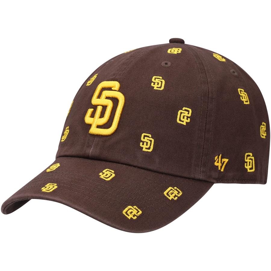 San Diego Padres '47 Women's Confetti Clean Up Adjustable Hat - Brown