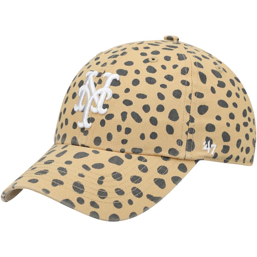 New York Mets '47 Women's Cheetah Clean Up Adjustable Hat - Tan