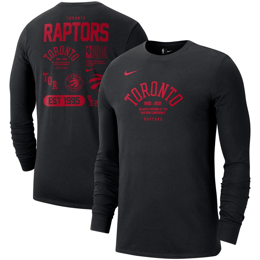 Toronto Raptors Nike 75th Anniversary Courtside Element Long Sleeve T-Shirt - Black